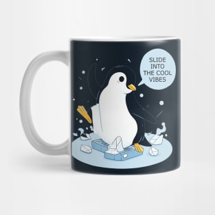 snowy penguin Mug